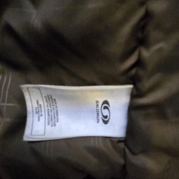 Vintage Salomon Corduroy Hooded Jacket Women’s L Embroidered Ski Snow Parka - Picture 11 of 13